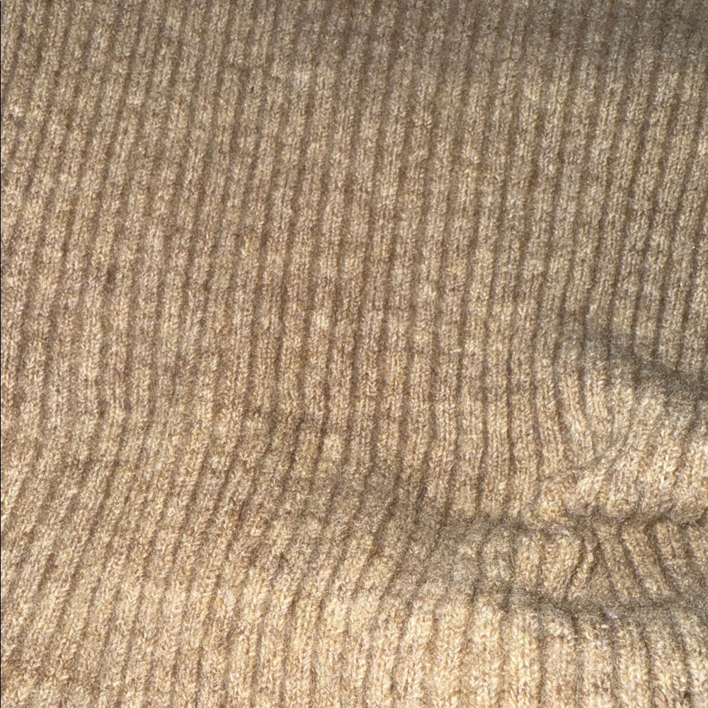 ASTR Ribbed Hi Slit Button Ruched
Sweater Dress Tan - Picture 7 of 10